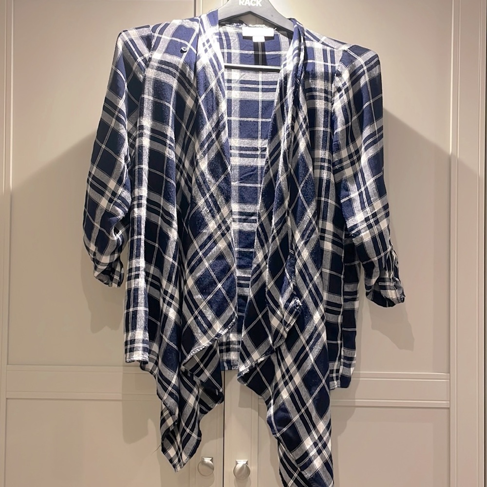 Maternity plaid, nursing cardigan